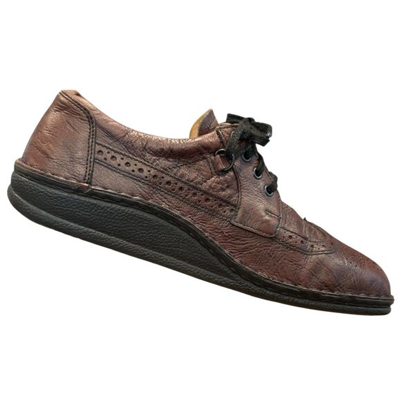 Finn Comfort York Brown Leather Full Brogue Wingtip Lace Up Comfort Shoe Mens 11 main image 6